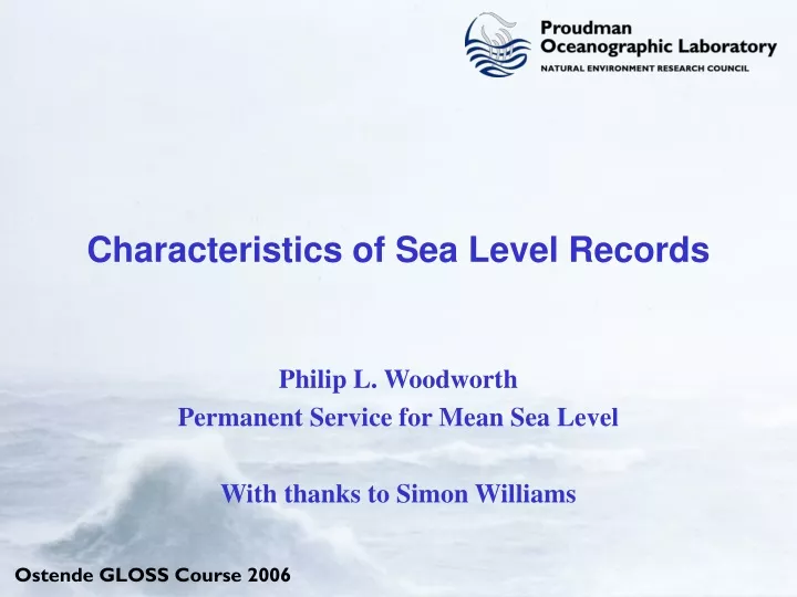 characteristics of sea level records
