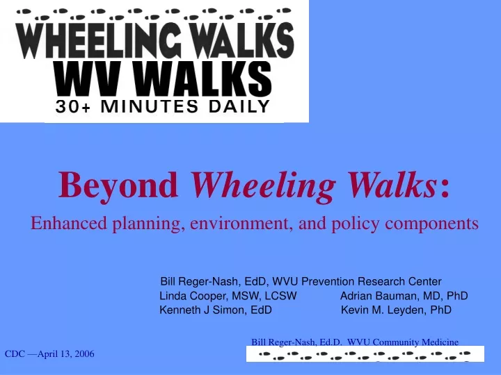 beyond wheeling walks enhanced planning