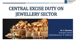 CENTRAL EXCISE DUTY ON JEWELLERY SECTOR
