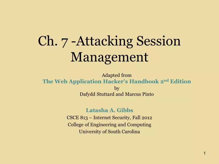 ch 7 attacking session management