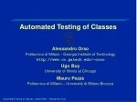Automated Testing Techniques for Object-Oriented Classes - slide 1