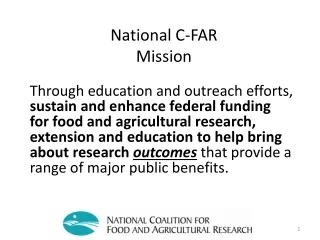 National C-FAR Mission