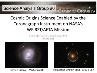 Cosmic Origins Science Enabled by the Coronagraph Instrument on NASA ’ s WFIRST/AFTA Mission