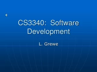 CS3340:  Software Development