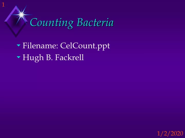 counting bacteria