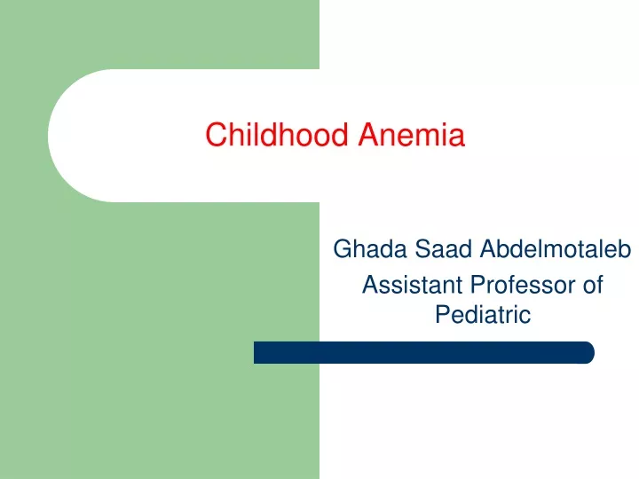 childhood anemia