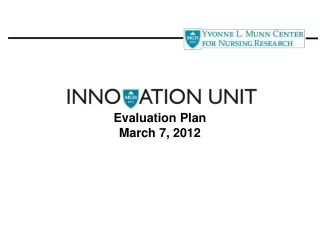 Evaluation Plan March 7, 2012