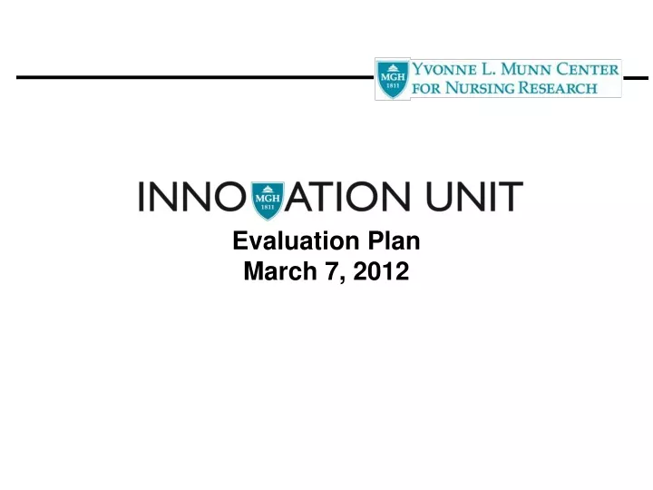 evaluation plan march 7 2012