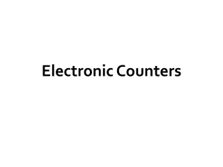 Electronic Counters