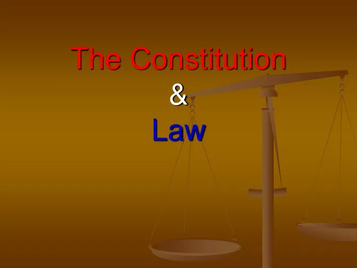 the constitution law