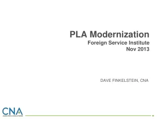 PLA Modernization Foreign Service Institute Nov 2013