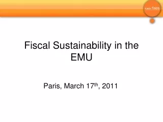 Fiscal Sustainability in the EMU