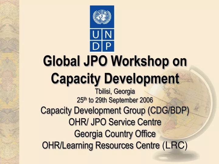 global jpo workshop on capacity development