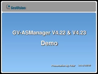 GV-ASManager V4.22 &amp; V4.23 Demo
