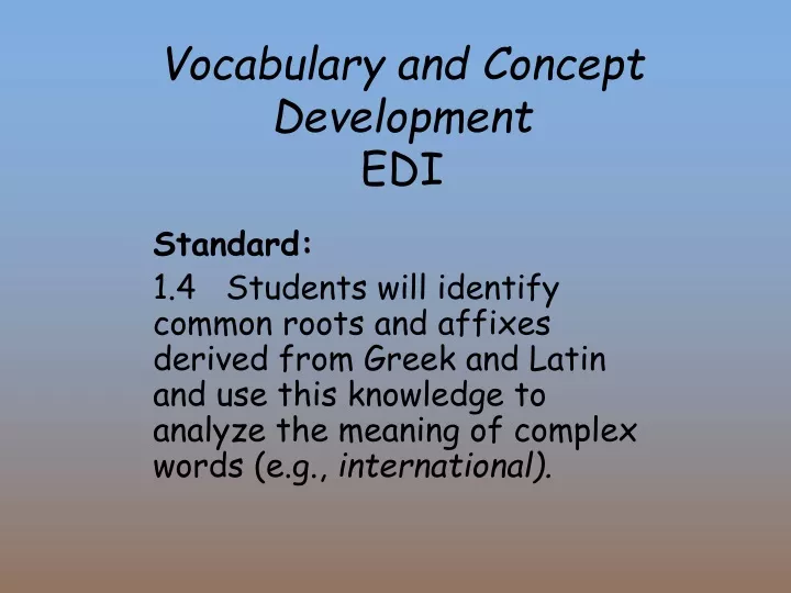 vocabulary and concept development edi