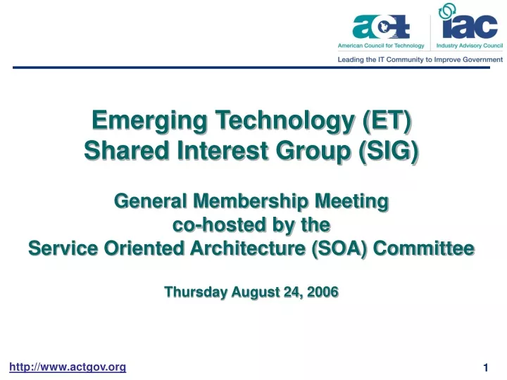 emerging technology et shared interest group