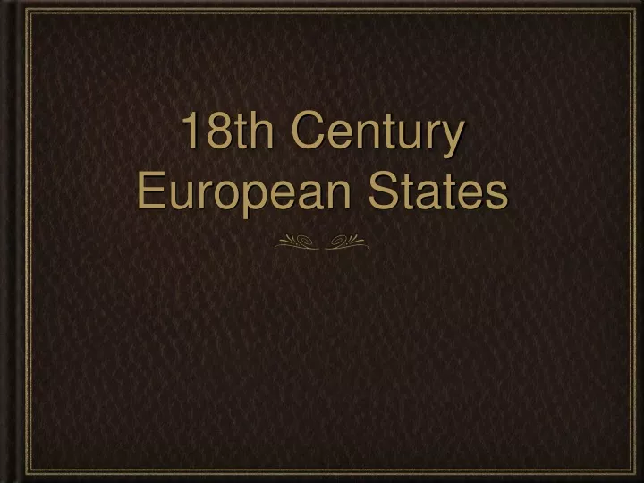 18th century european states