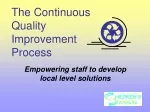 The Continuous  Quality  Improvement  Process