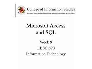 Microsoft Access and SQL