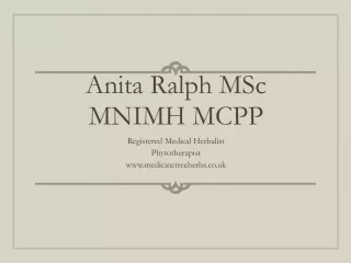 Anita Ralph MSc MNIMH MCPP