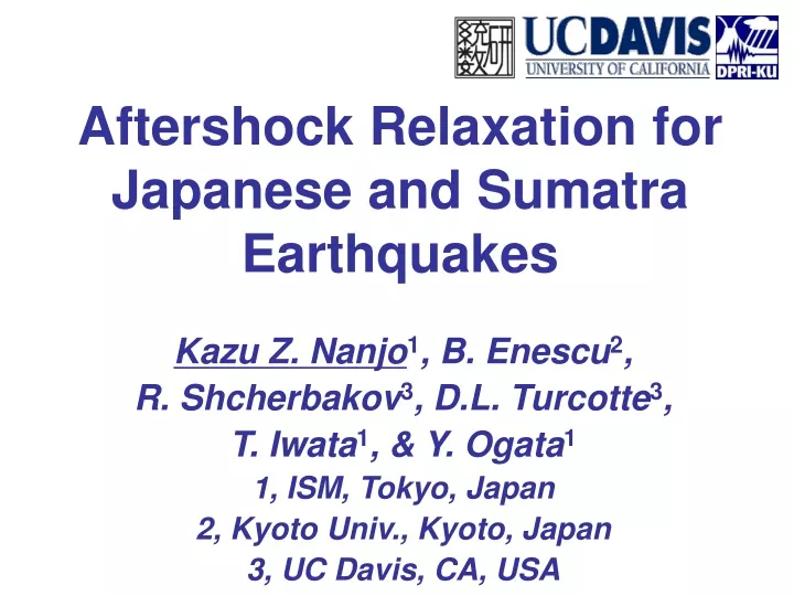 aftershock relaxation for japanese and sumatra earthquakes