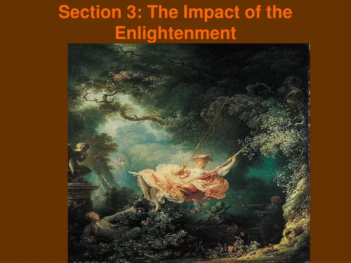 section 3 the impact of the enlightenment