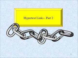 Hypertext Links - Part 2