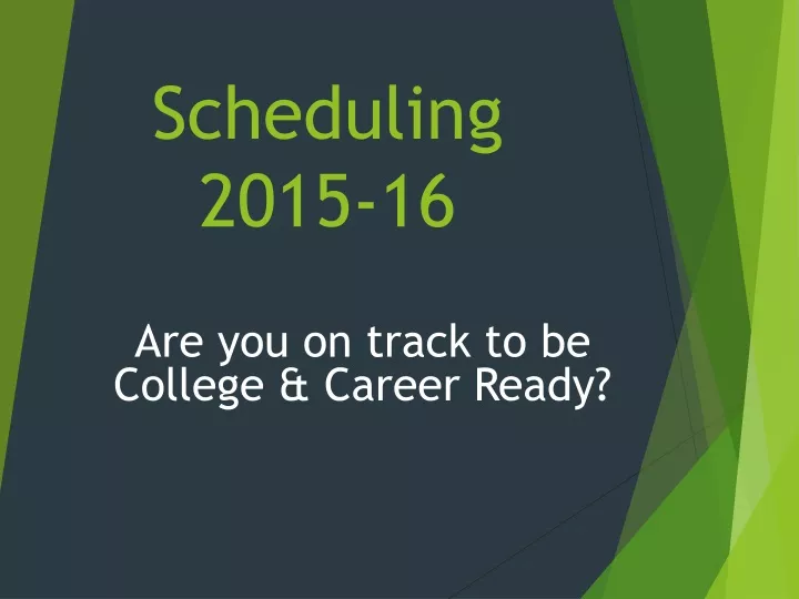 scheduling 2015 16