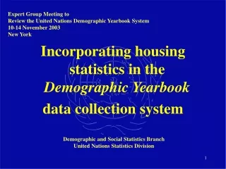 Incorporating housing statistics in the  Demographic Yearbook data collection system
