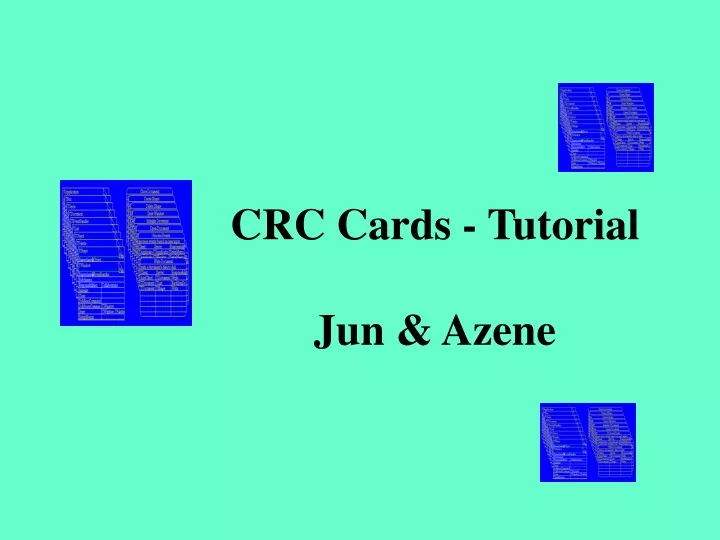 crc cards tutorial