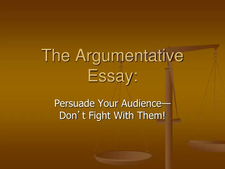 the argumentative essay