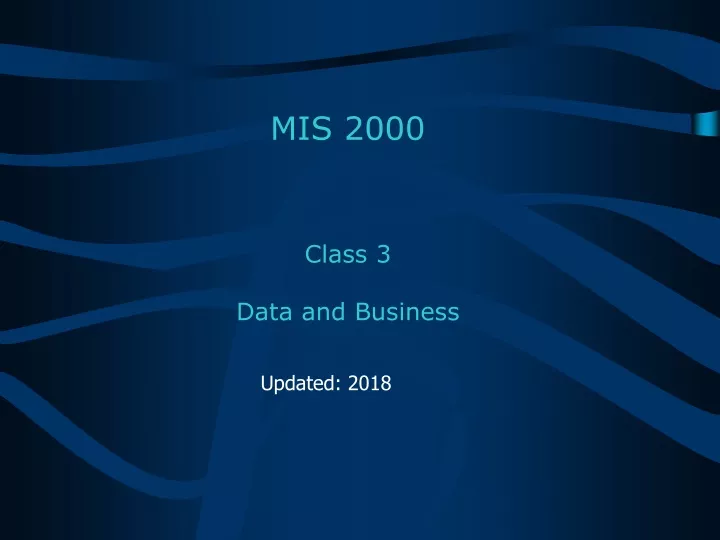 class 3 data and business