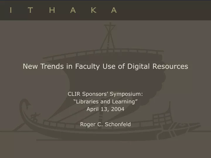 new trends in faculty use of digital resources