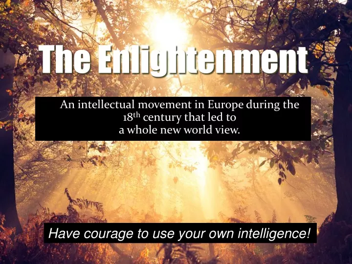 the enlightenment