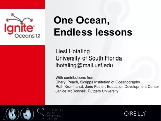 One Ocean, Endless lessons