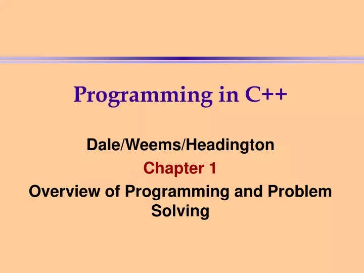 programming in c dale weems headington chapter