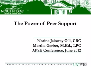 The Power of Peer Support