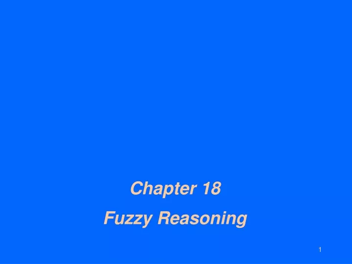 chapter 18 fuzzy reasoning