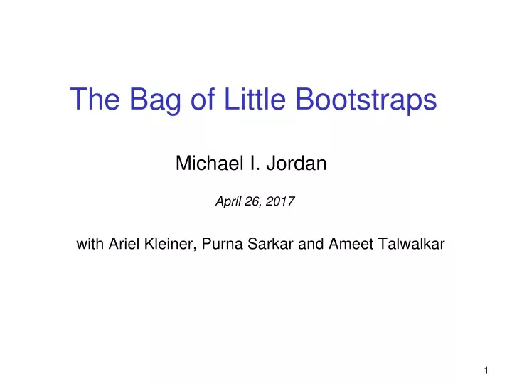 the bag of little bootstraps