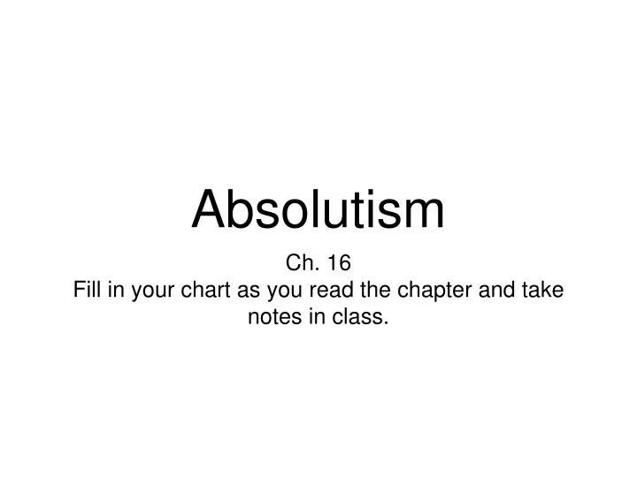 absolutism