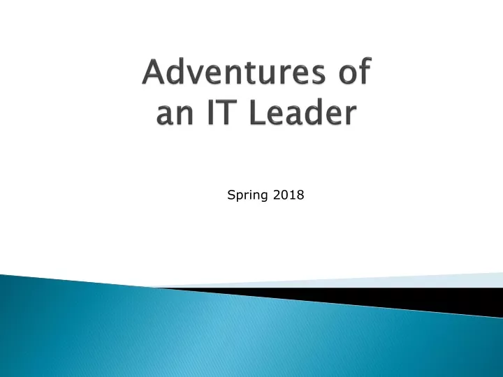 adventures of an it leader