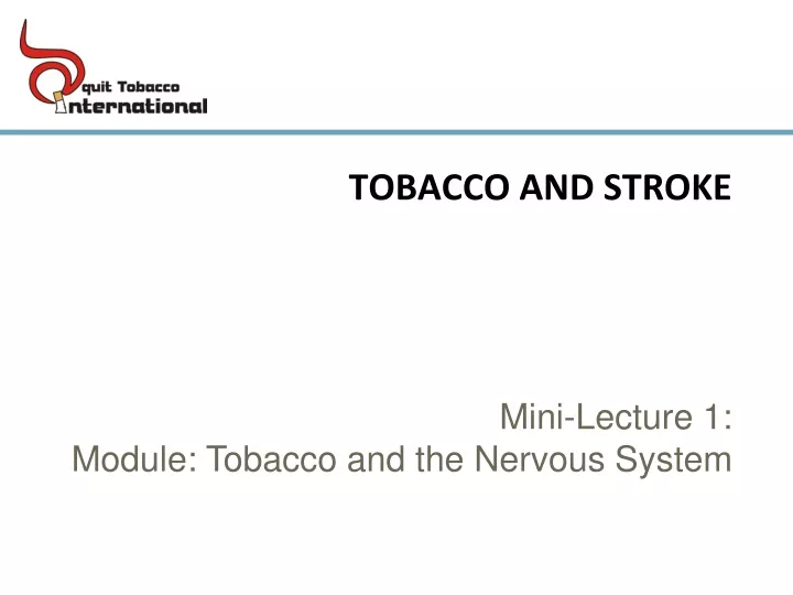 tobacco and stroke