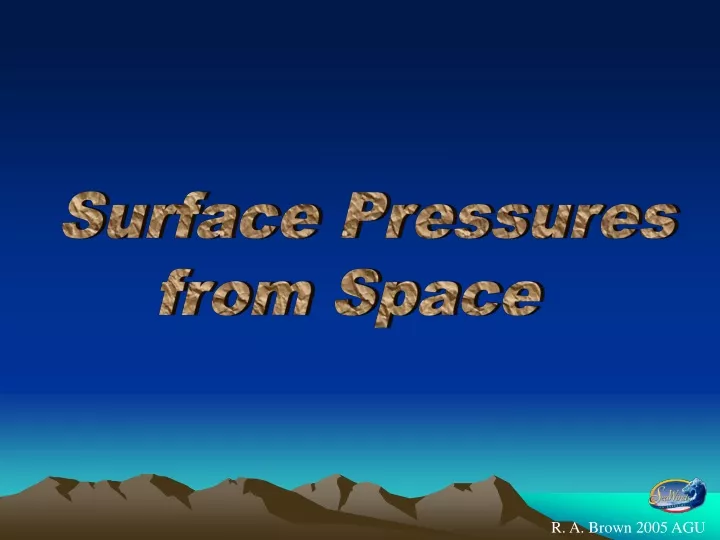 surface pressures from space