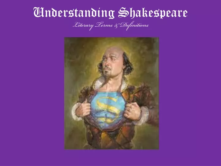 understanding shakespeare literary terms definitions