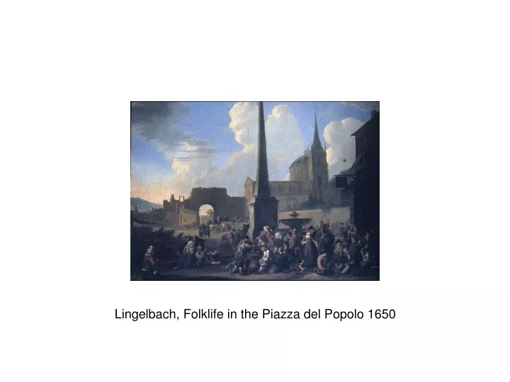 lingelbach folklife in the piazza del popolo 1650