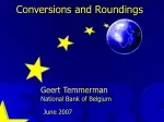 Conversions and Roundings: Recommendations for Euro Use - slide 1