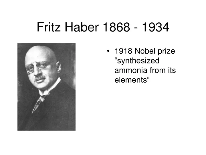 fritz haber 1868 1934