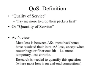 QoS: Definition