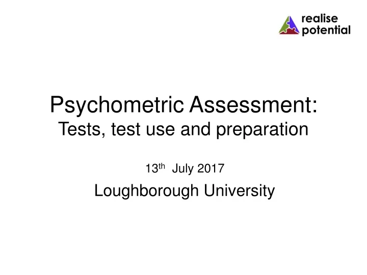 psychometric assessment tests test use and preparation