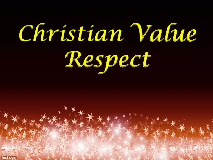 christian value respect